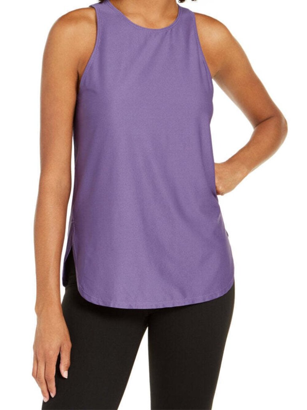 Ideology Womens Activewear Mesh Racerback Athletic Tank Top